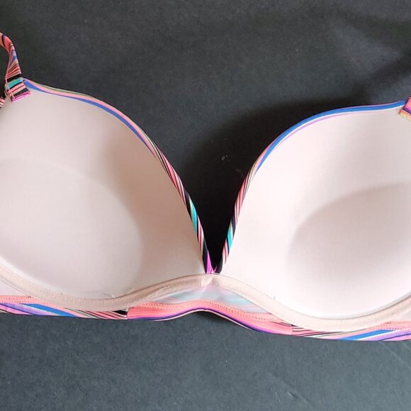 Victorias Secret Pink Stripe Bikini Bathing Suit Top, Size 34 DD - Picture 6 of 6